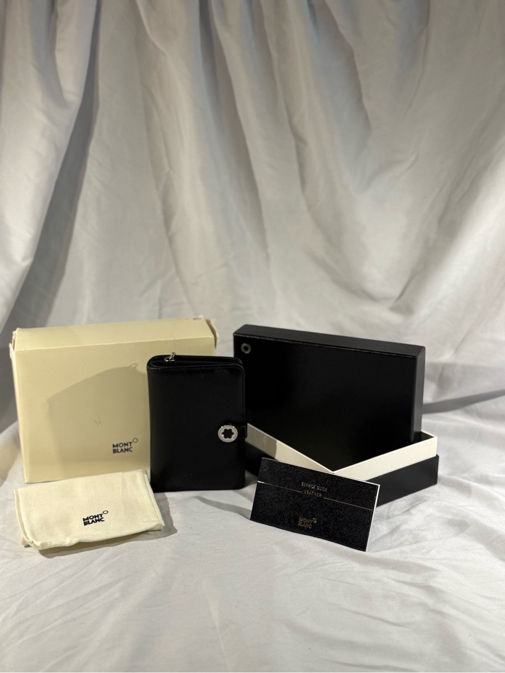 Montblanc LadyStar Black Leather Continental Wallet 38127 Box & Dust Bag